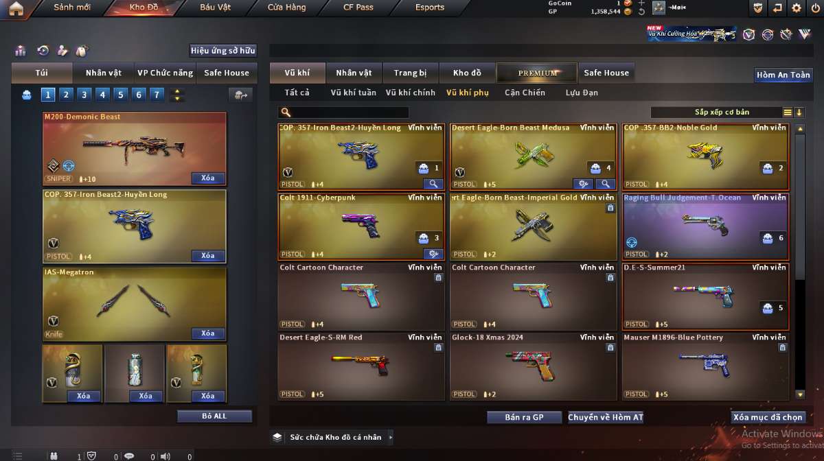 shop acc cf uy tin gia re
